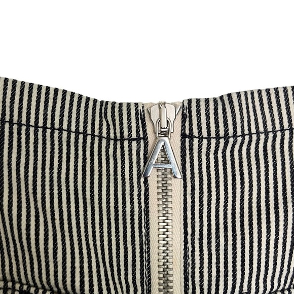 AlexaChung Blue White Stripe Zip Front Dungarees Overalls Size 27 - Picture 13 of 16